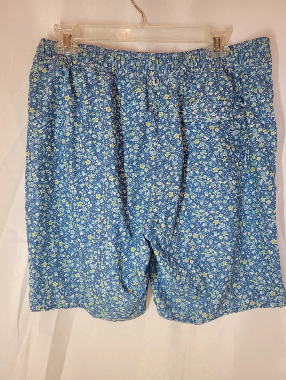 Johnnie-O Men's Tyndall Ripride Blue Floral Swim Trunks Large
